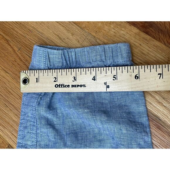 Athleta Cabo Women's 8P Blue Pant Linen Jogger Chambray Tapered Resort Travel - Picture 10 of 10